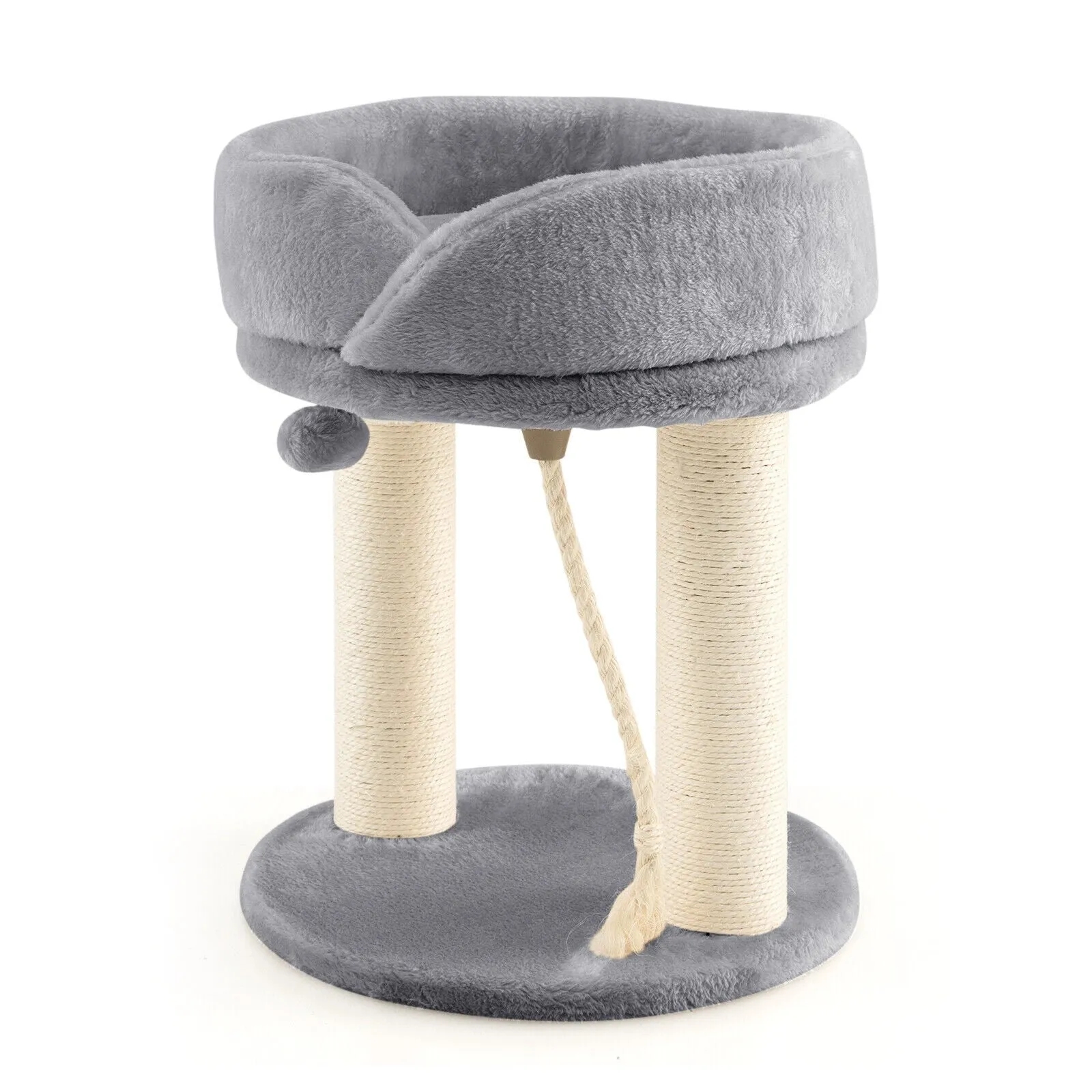 21" Cat Tree with Scratching Posts - Gray