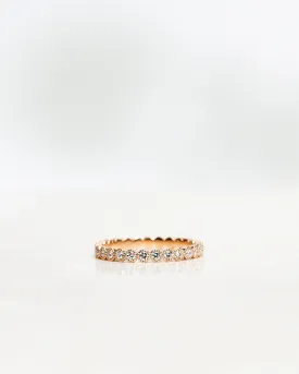 Astrid Vintage Style Band 18K Gold, Whitegold or Rosegold Ring w. Diamonds