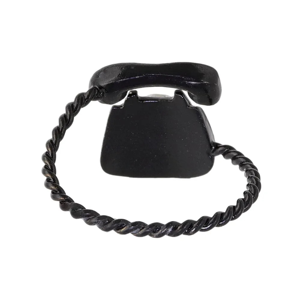 Black Rotary Phone Ring