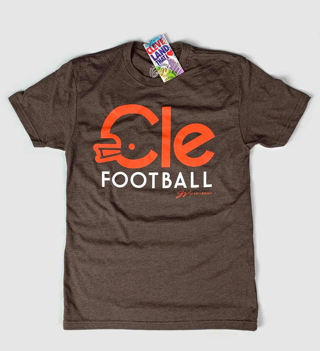 Brown CLE Type Helmet T Shirt