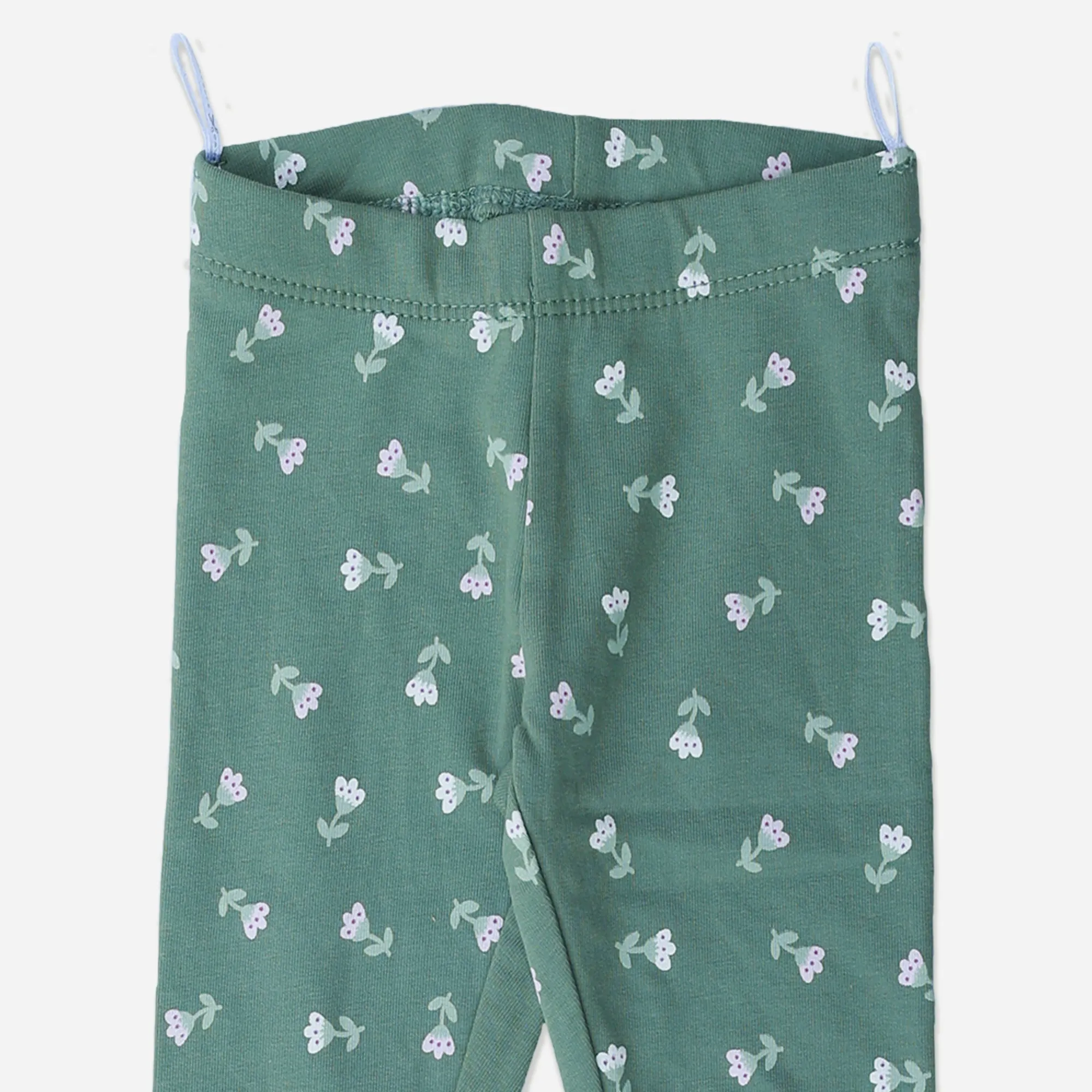 CA - Kids 'Green' Floral Printed Cotton Legging CA499