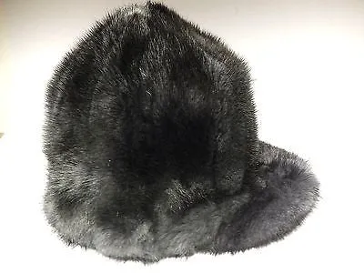 Charcoal Mink Fur Riding Hat