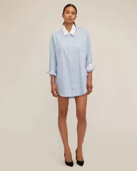 Davie Sateen Mini Dress Shirt