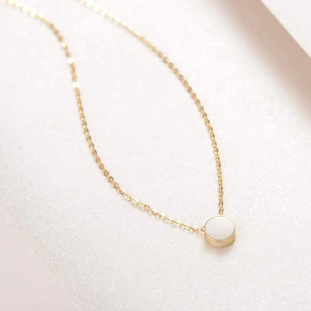 FANCIME Mother Of Pearl 14K Yellow Gold Necklace