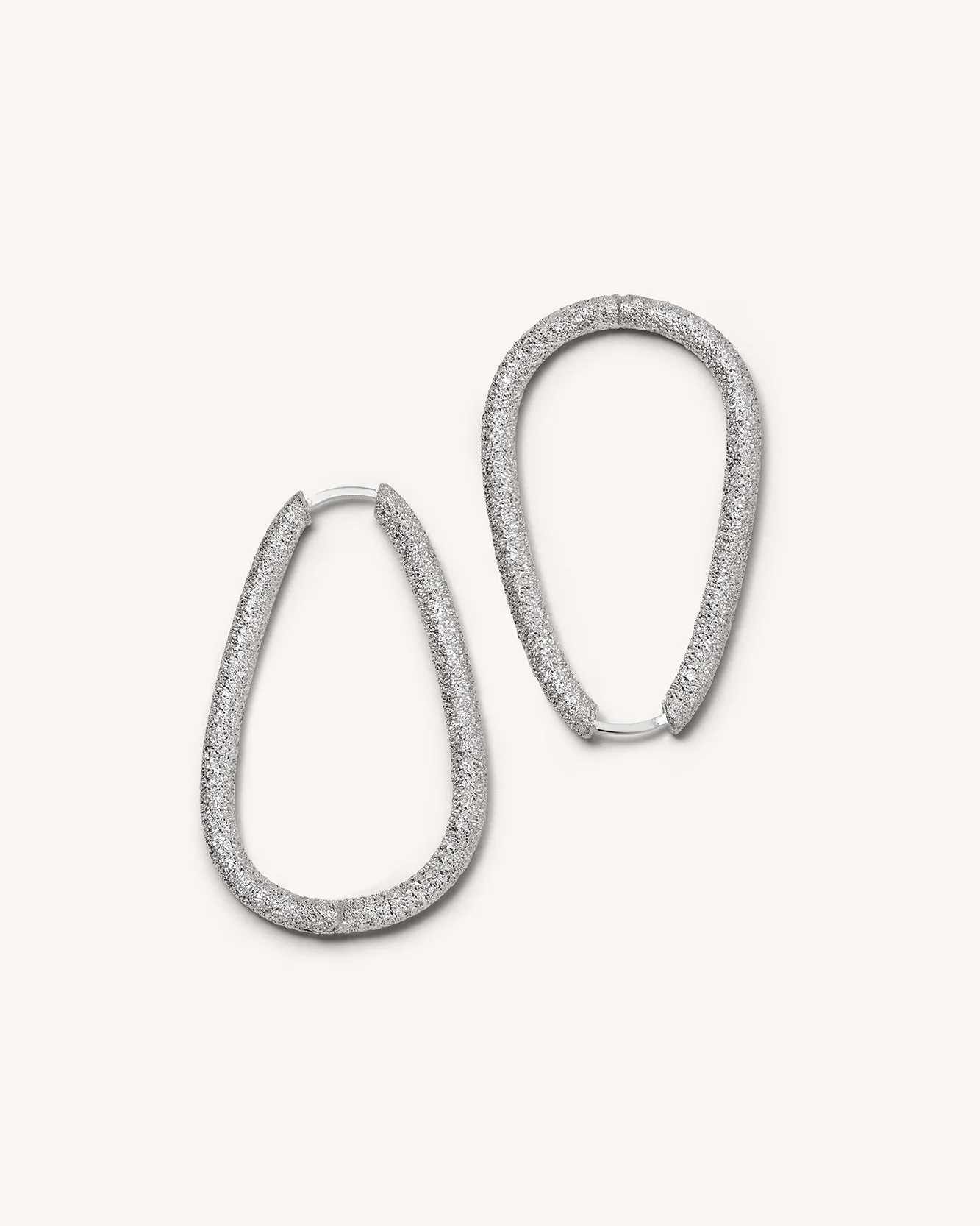 Florentine Finish Small Drop Hoop Earrings