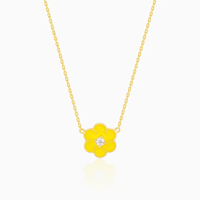 Golden Flower Power Necklace