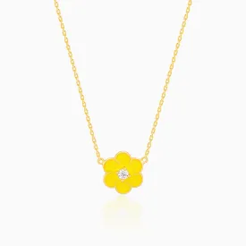 Golden Flower Power Necklace