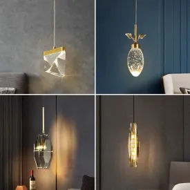 Luxury Lighting Diamond Shaped Crystal Pendant Lamp