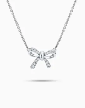 LVC Noeud Ribbon Diamond Necklace