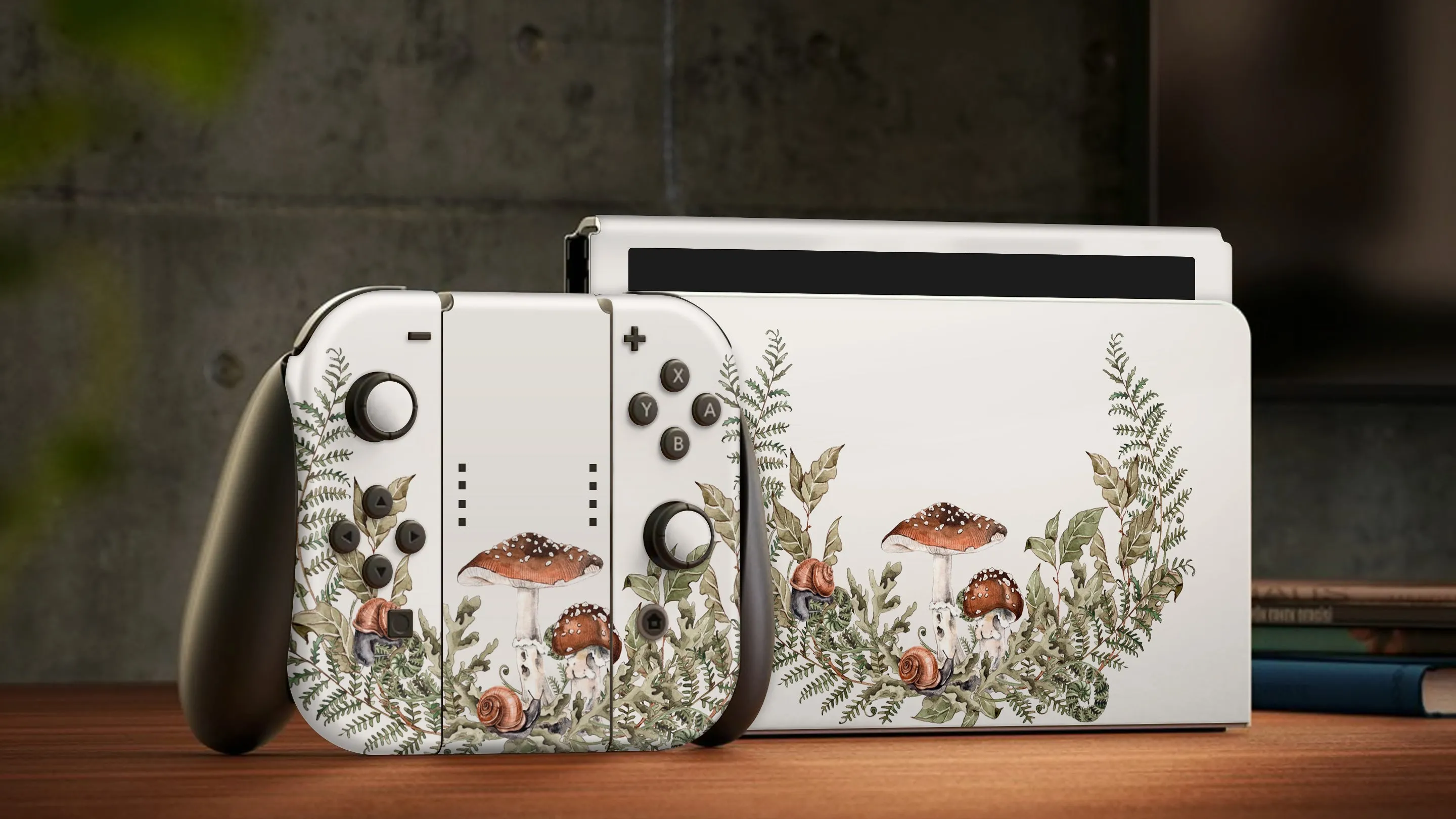 Nintendo Switch Oled Skin Decals - Forest - Wrap Vinyl Sticker