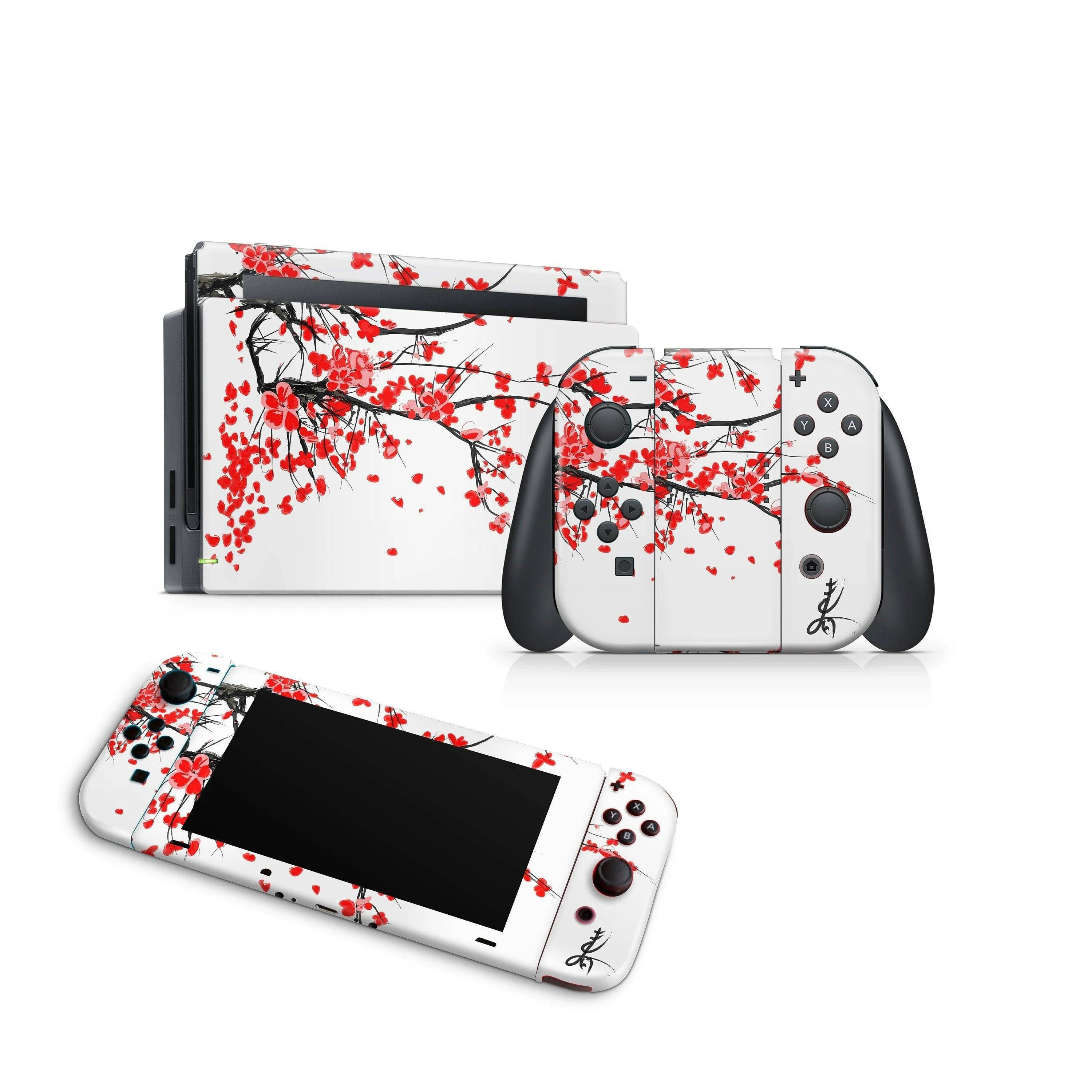 Nintendo Switch Skin Decals - Chinese Floret - Wrap Vinyl Sticker