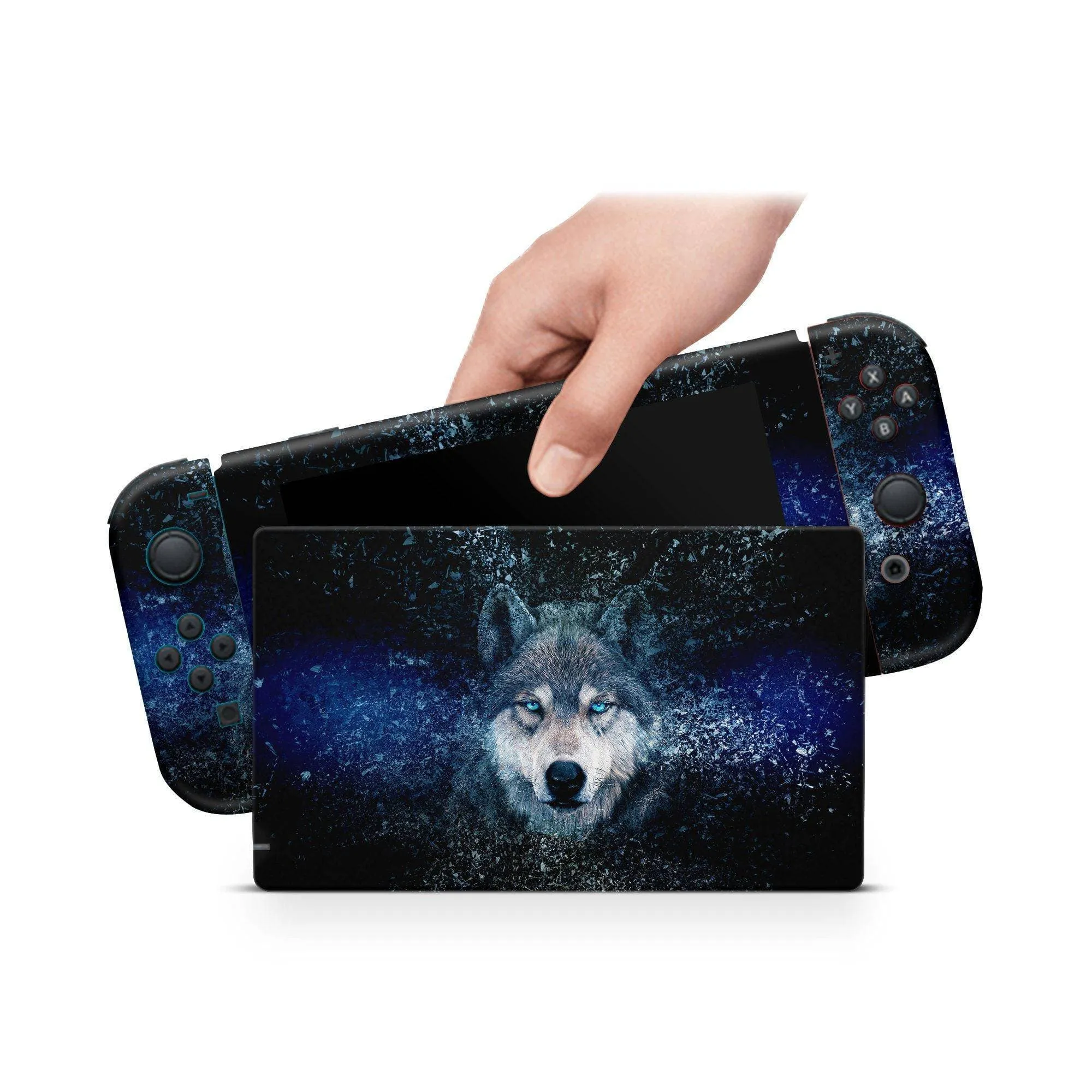 Nintendo Switch Skin Decals - Wolve Cobalt - Wrap Vinyl Sticker