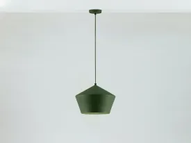 Olive green metal diner pendant