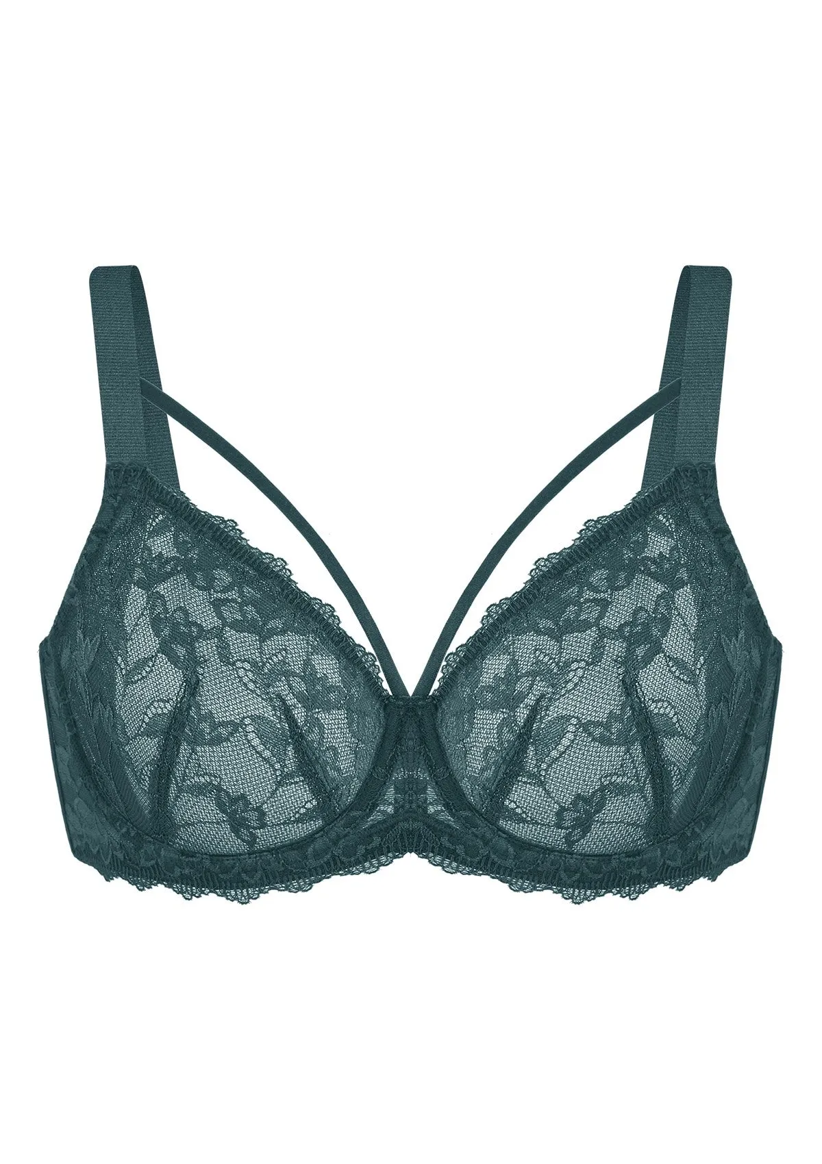 Pretty In Petals Unlined Strappy Underwire Lace Bra