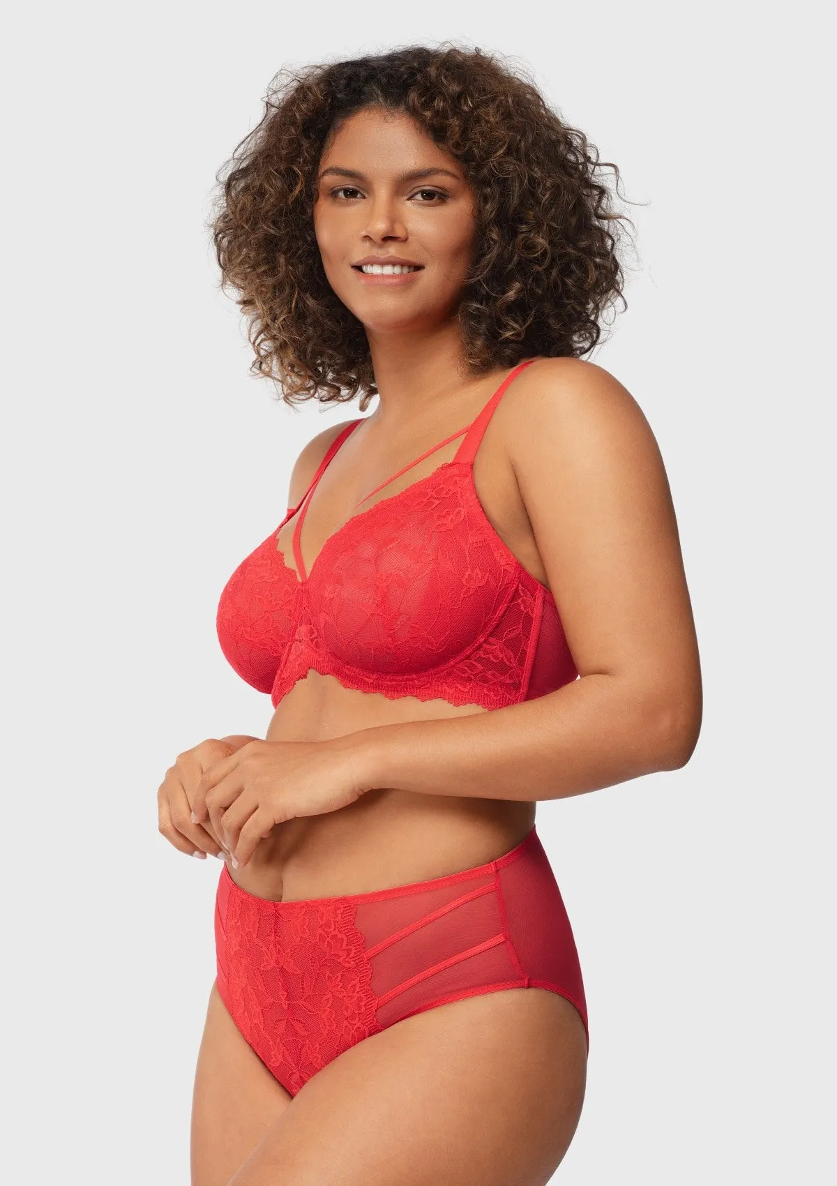 Pretty In Petals Unlined Strappy Underwire Lace Bra