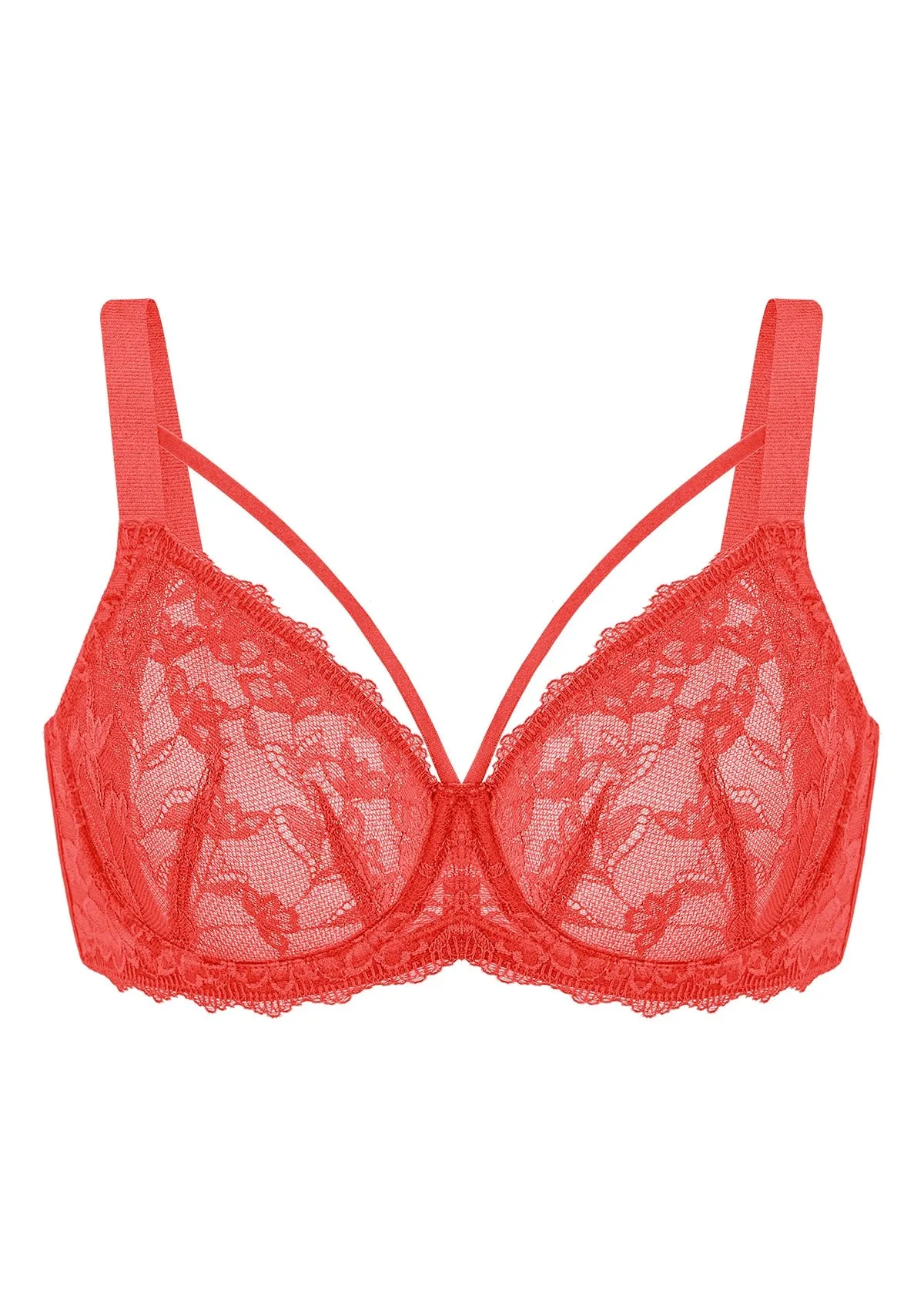 Pretty In Petals Unlined Strappy Underwire Lace Bra