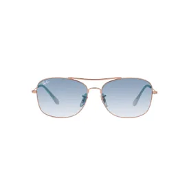 Ray Ban Polished Rose Gold Sunglasses with Blue Gradient Lenses-RB_3799_92023F_57mm