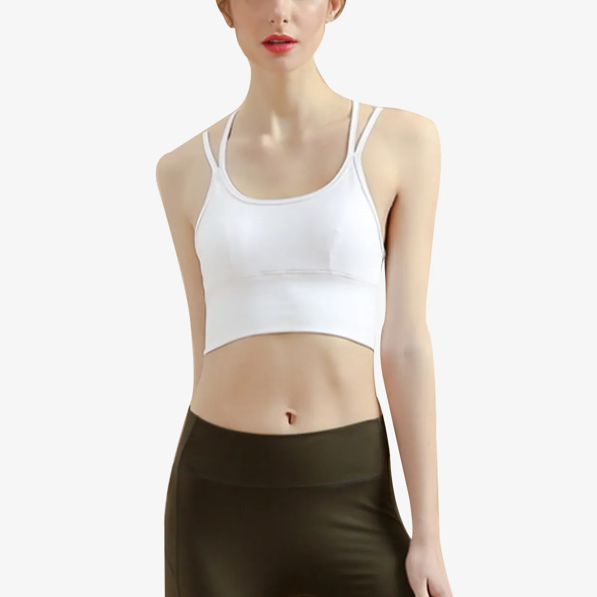 SALE - Strappy Criss Cross Overlap Back Crop Top Sienna