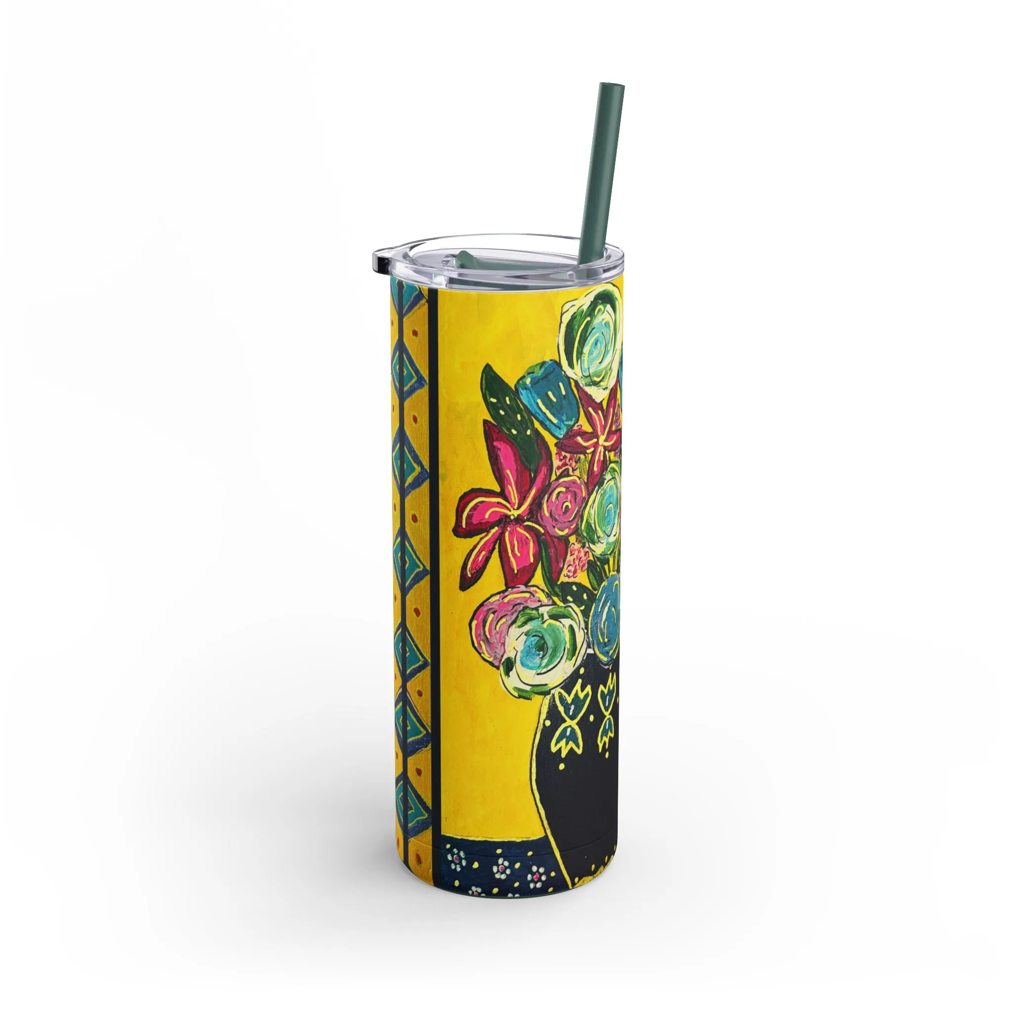 SkinnyTo-Go Tumbler - Festive Flowers (20 oz)