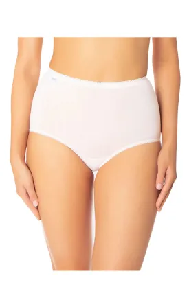 Sloggi 100% Cotton Underwear Maxi Brief in White - TWO PACK