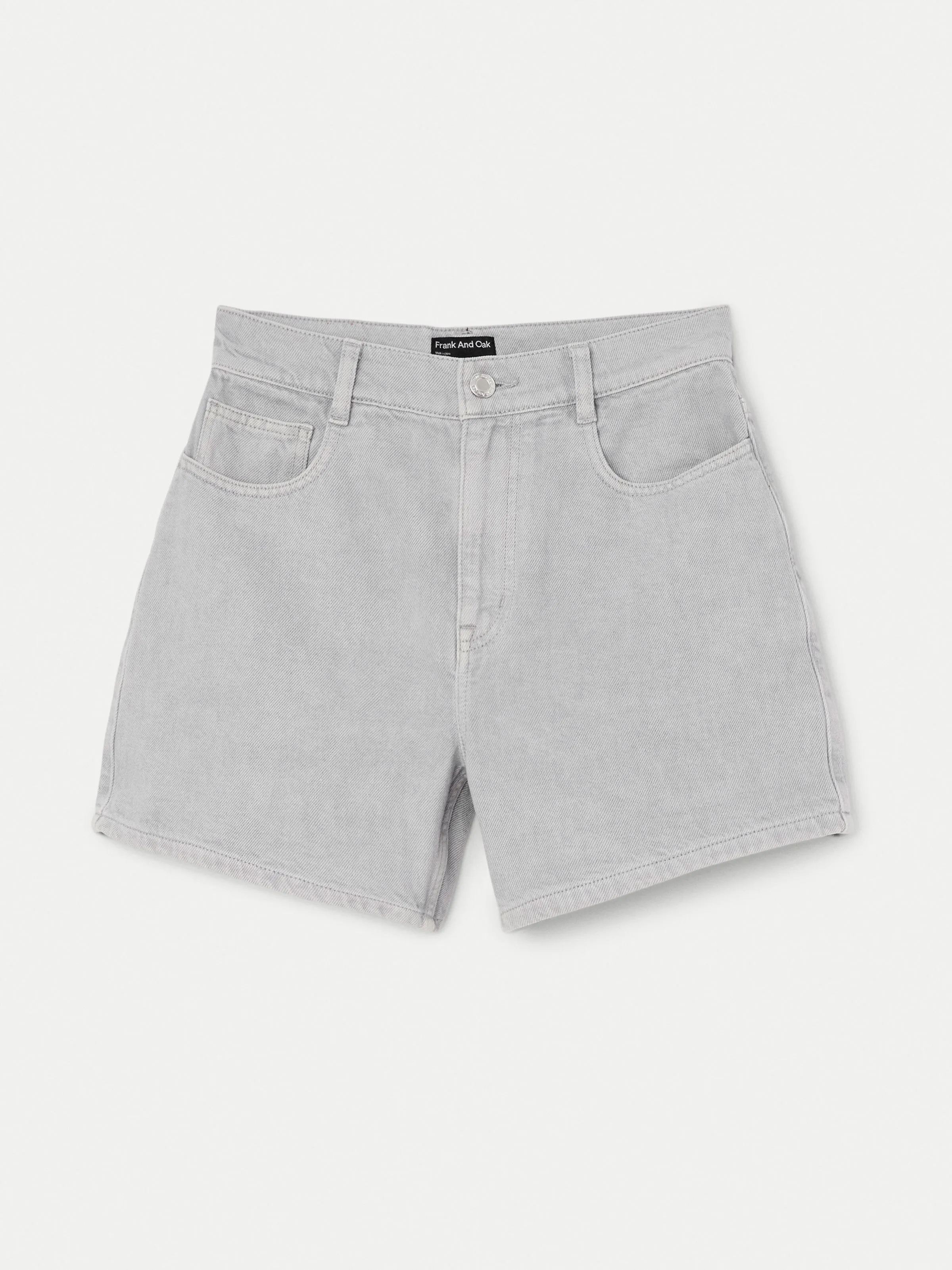 The Courtney Loose Denim Short in Vintage Grey